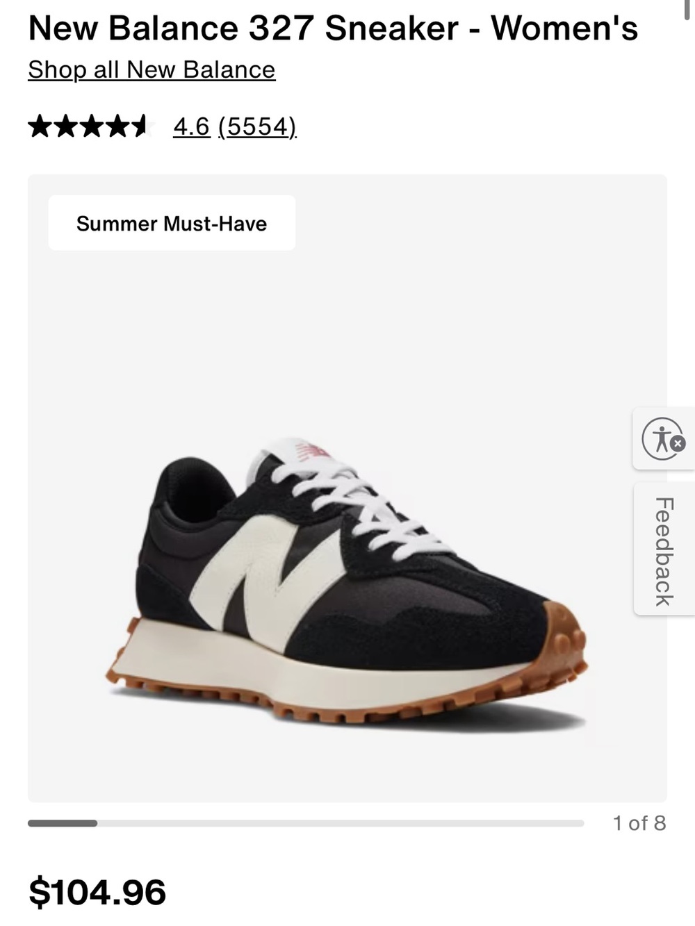 New Balance Black, White & Gum Retro Runner